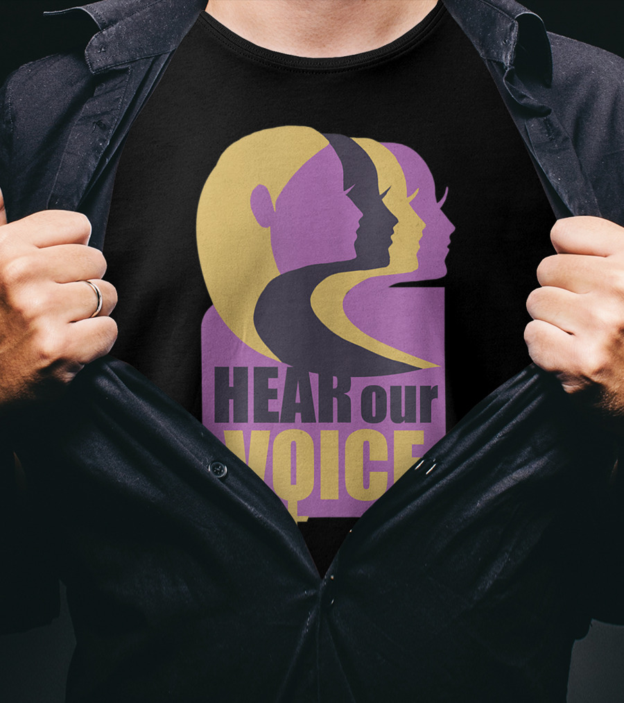 Hear Our Voice Women's Rights Empowerment Pro Symbols T-Shirt