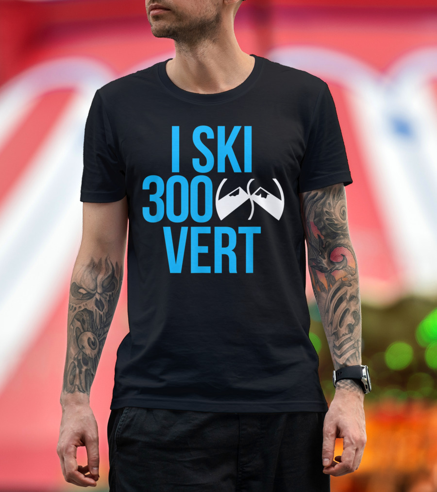 I Ski 300 Vert Ski Goggles Mountain T-Shirt