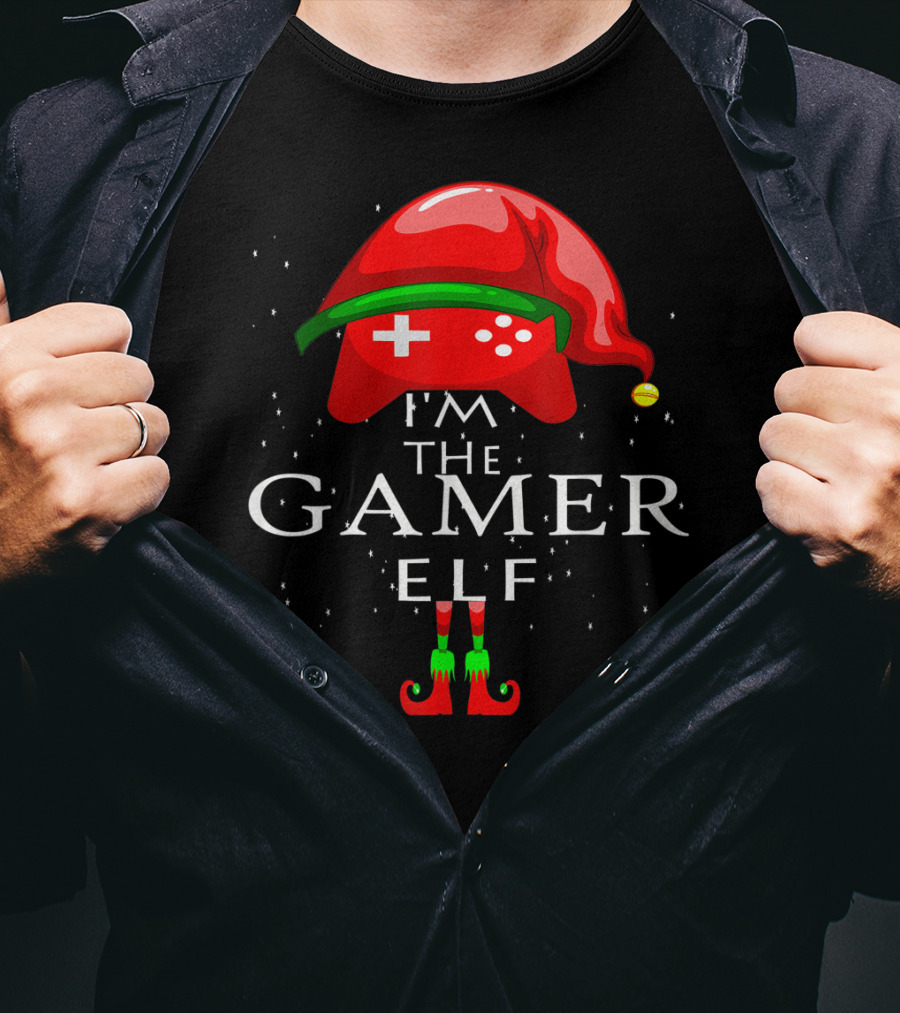 I'm The Gamer Elf Controller Hat And Shoes T-Shirt