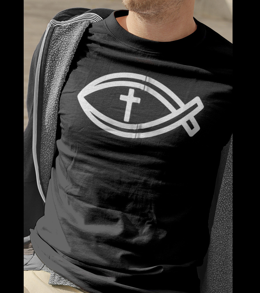 Ichthys Symbol Cross Jesus Christ Christianity God T-Shirt