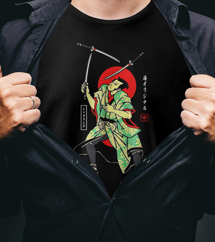 Juggling Samurai Original Japanese Warrior T-Shirt