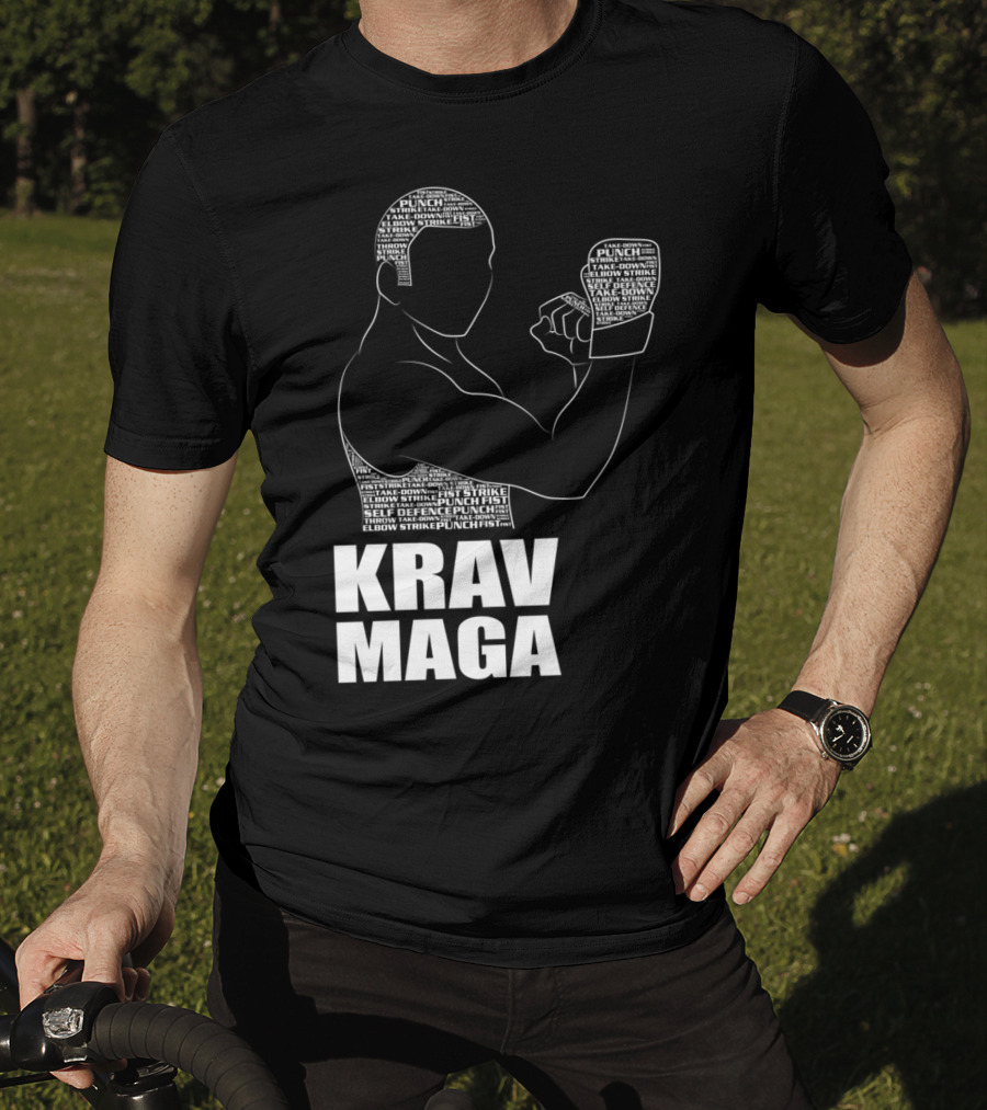 Krav Maga Men Self Defense Instructor Punch Strike Technique T-Shirt