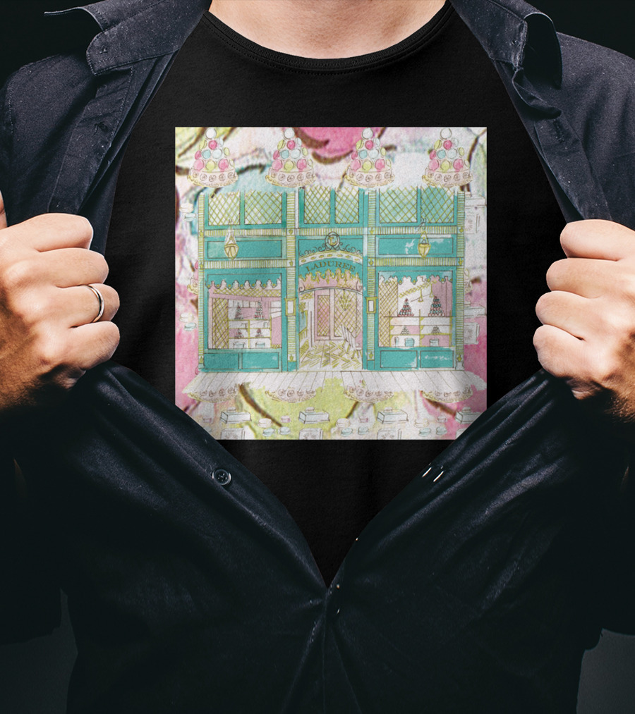 Laduree Shop Window Pastel Colour Macarons French Patisserie Display T-Shirt