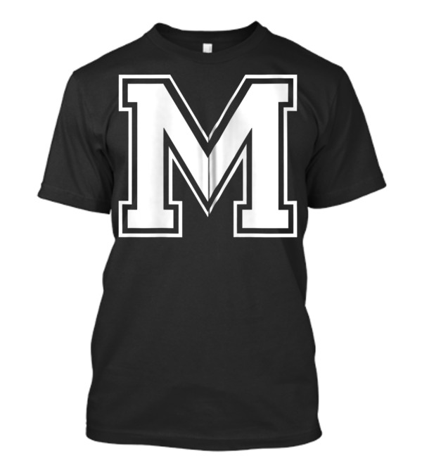 Letter M Initial Old School T-Shirt