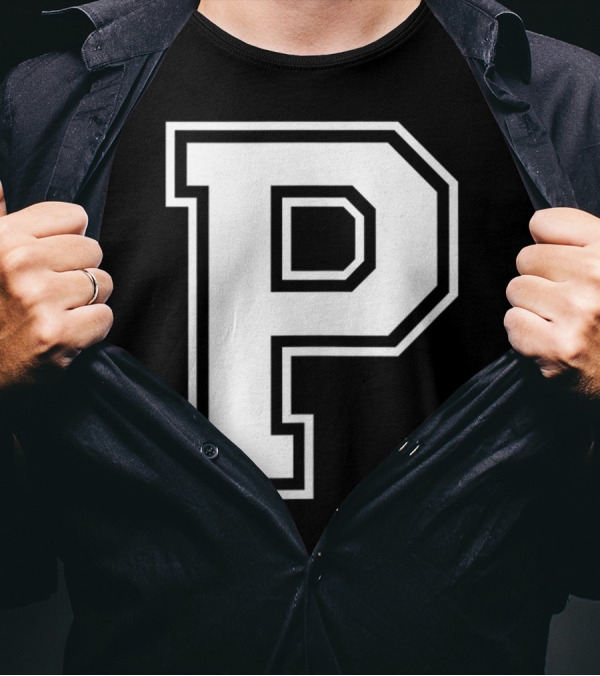 Old School Letter Name Initial P Classic T-Shirt