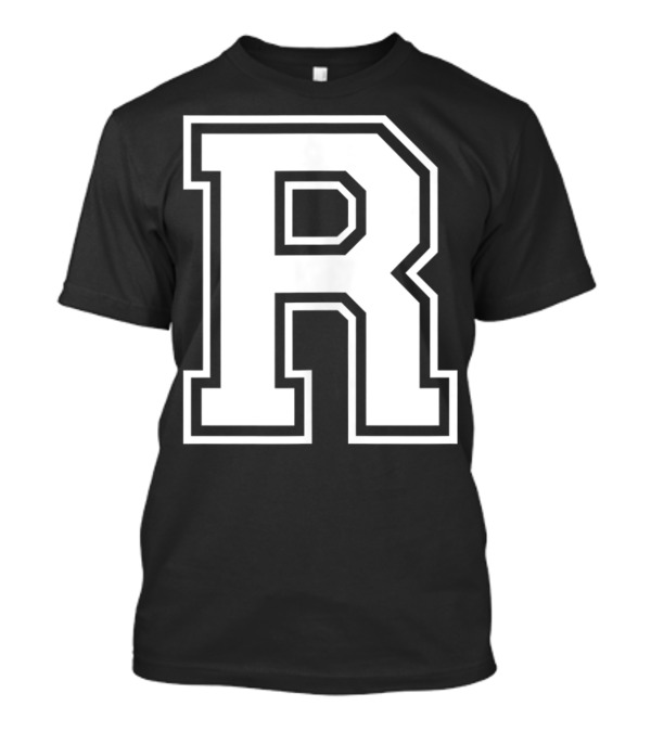 R Name Initial Old School Style Letter T-Shirt
