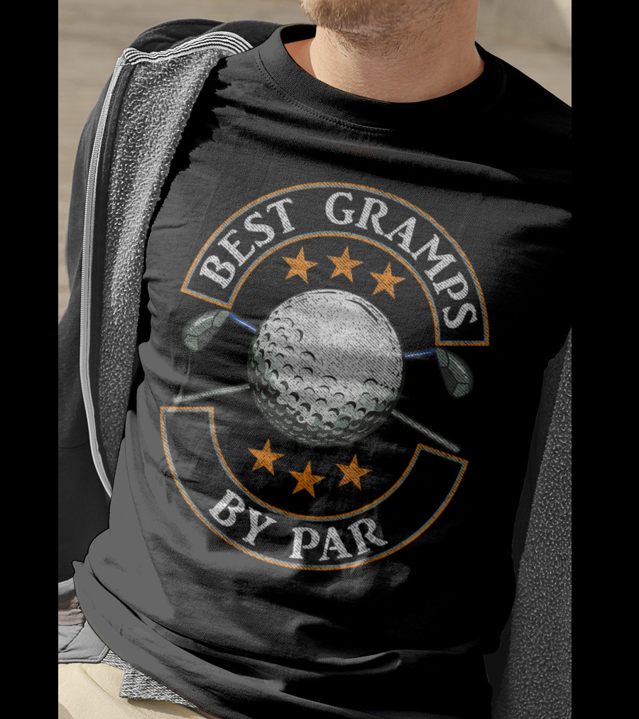 Best Gramps By Par Golf Lover Sportsmen's Starry T-Shirt