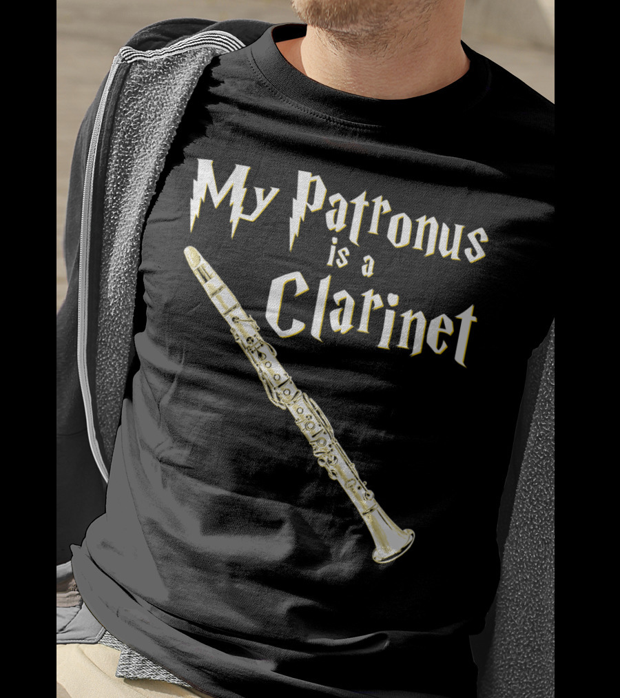 My Patronus Is A Clarinet Harry Fan Clarinet T-Shirt