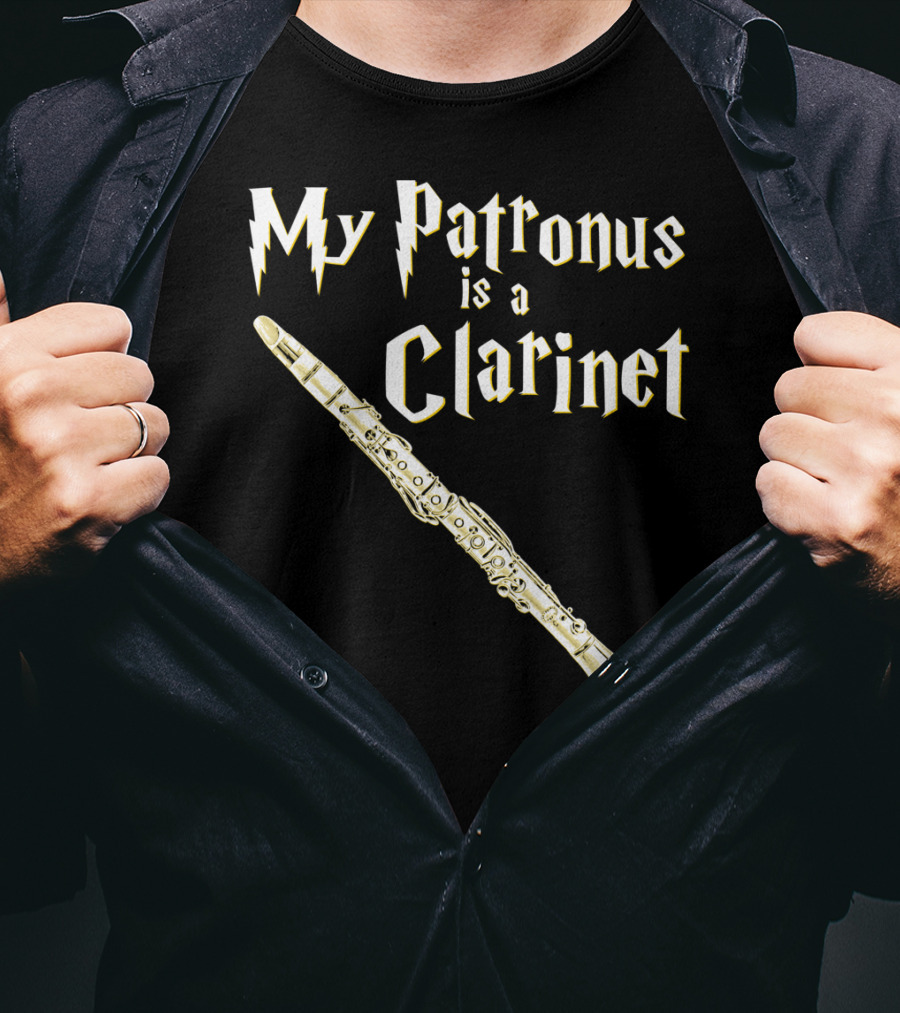 My Patronus Is A Clarinet Harry Fan Clarinet T-Shirt
