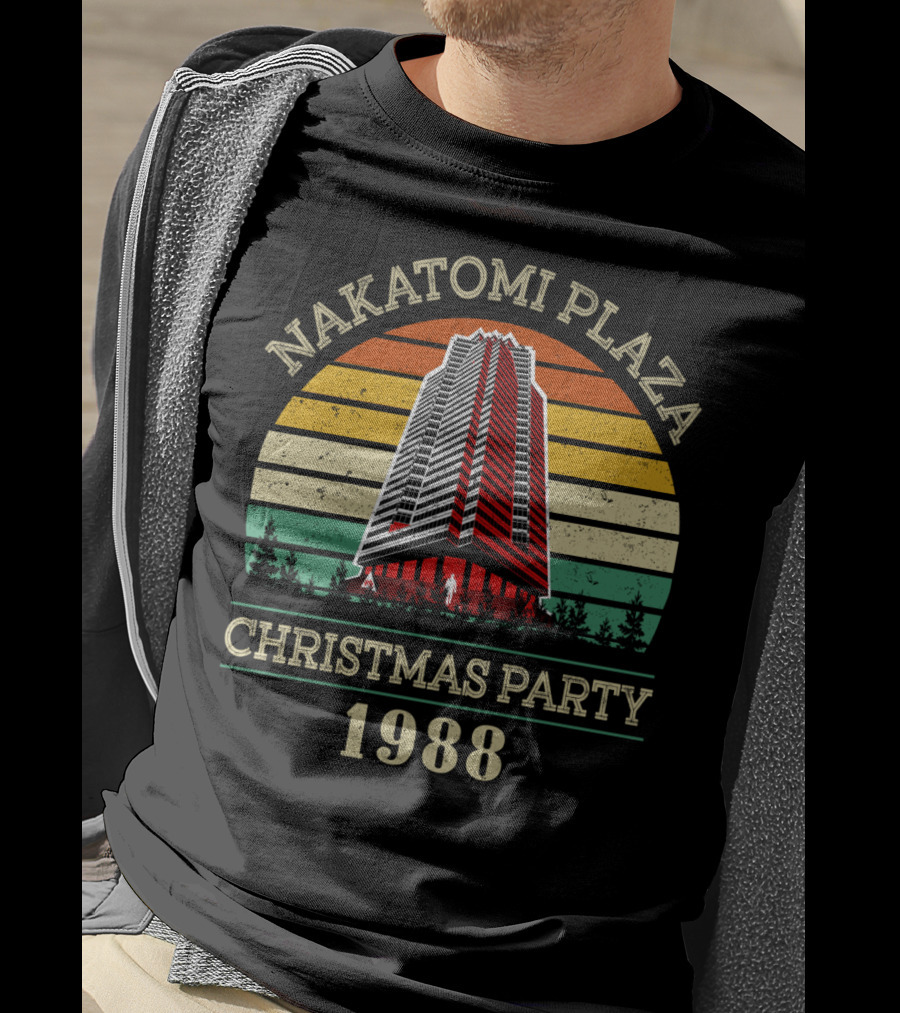 Nakatomi Plaza Christmas Party 1988 Retro Men Boy Pop Culture T-Shirt
