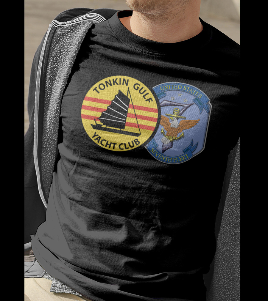 Tonkin Gulf Yacht Club United States Seventh Fleet Navy Emblem T-Shirt