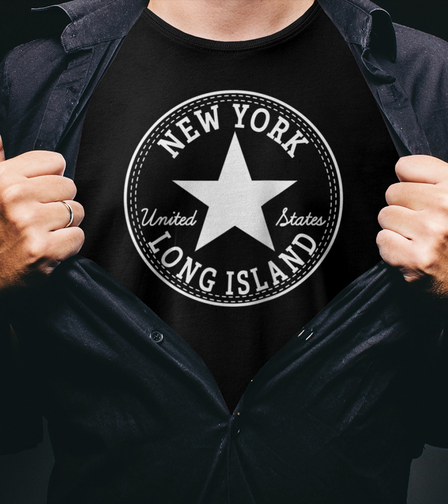 New York Long Island United States Star Skater T-Shirt