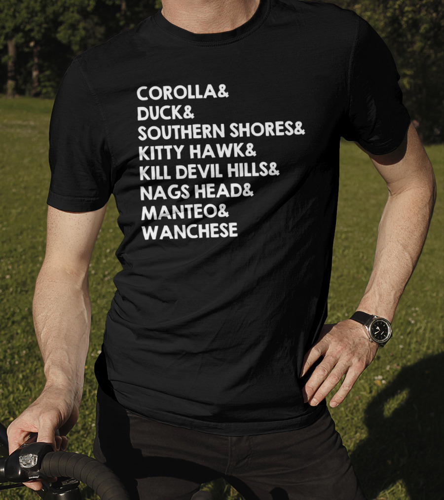 Corolla Duck Southern Shores Kitty Hawk Kill Devil Hills Nags Head Manteo Wanchese Outer Banks Towns Obx Nc North Carolina T-Shirt