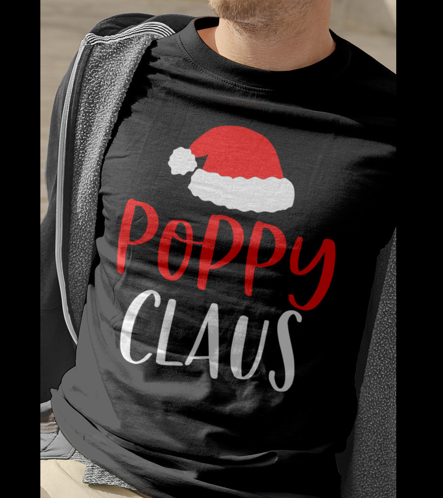 Poppy Claus Funny Christmas Santa Hat T-Shirt