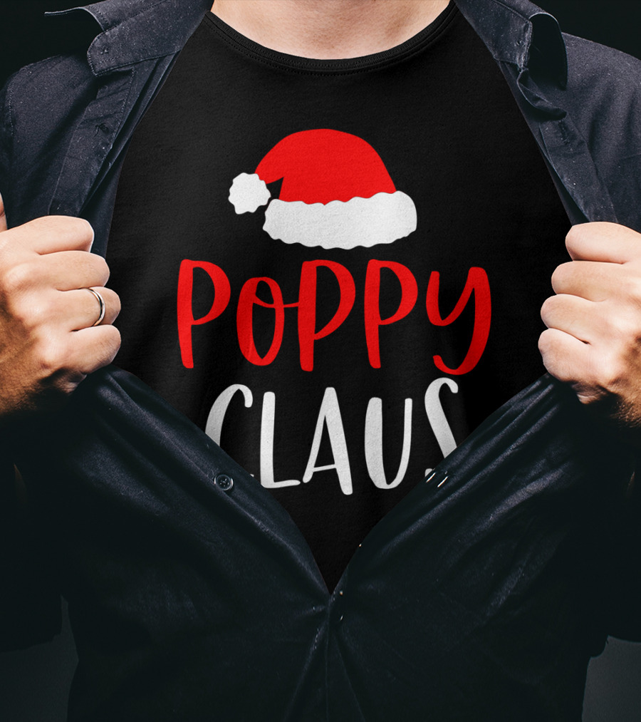Poppy Claus Funny Christmas Santa Hat T-Shirt
