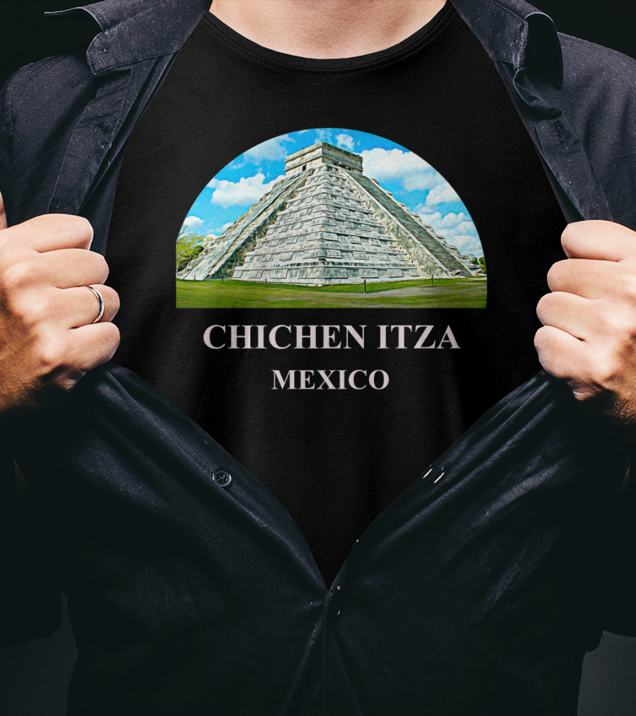 Chichen Itza Pyramid Mexico Iconic Kukulkan Structure T-Shirt