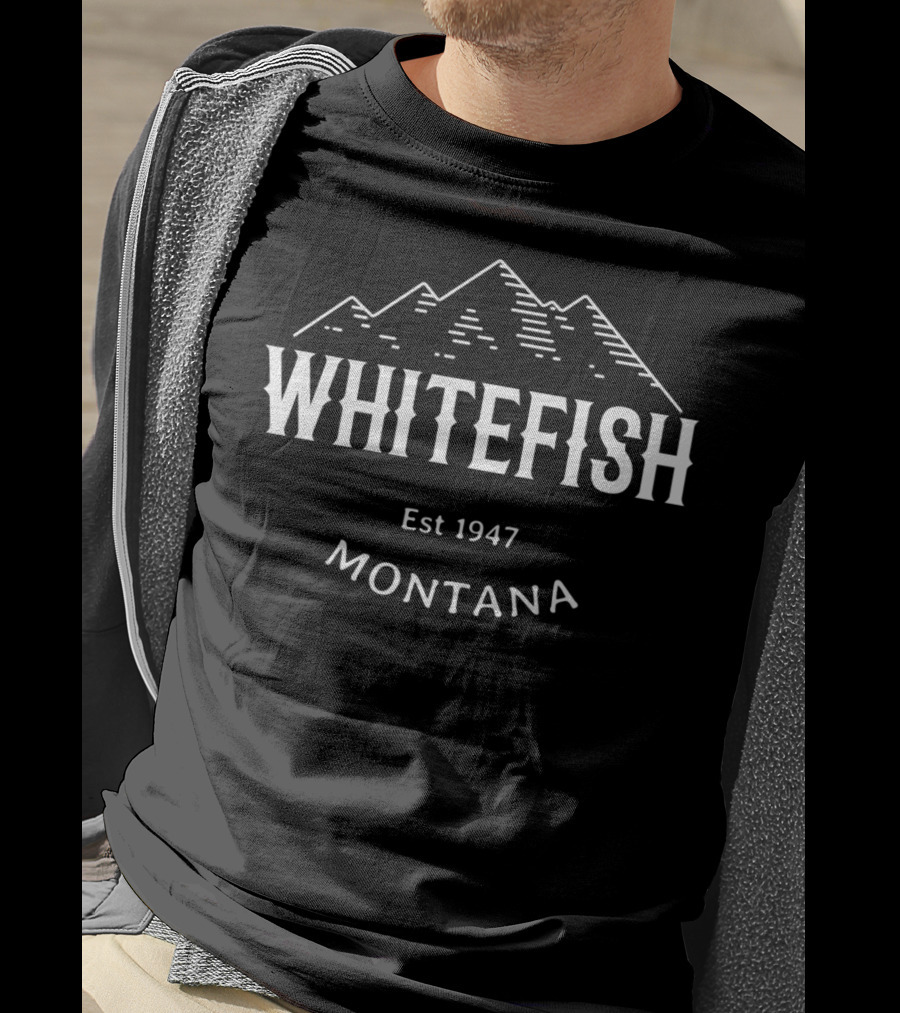 Whitefish Montana Est 1947 Retro Cool Rocky Mountains T-Shirt