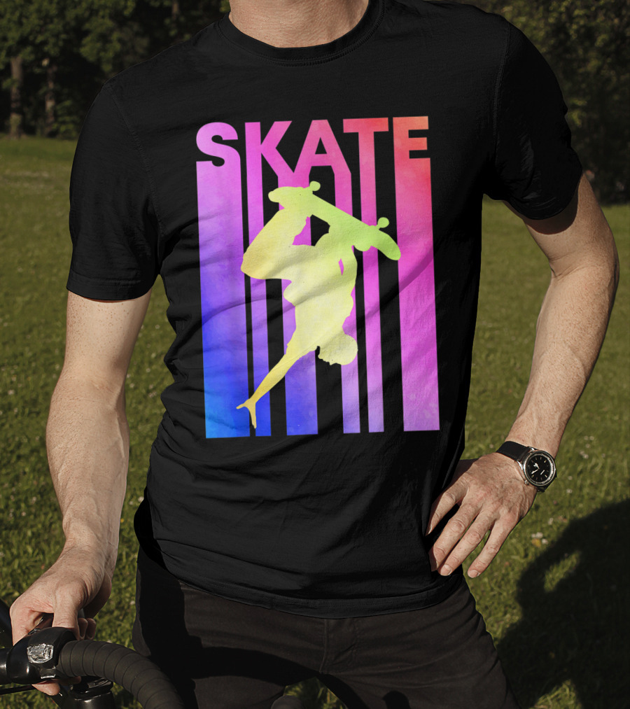 SKATE Retro Skateboard Backflip Vintage T-Shirt