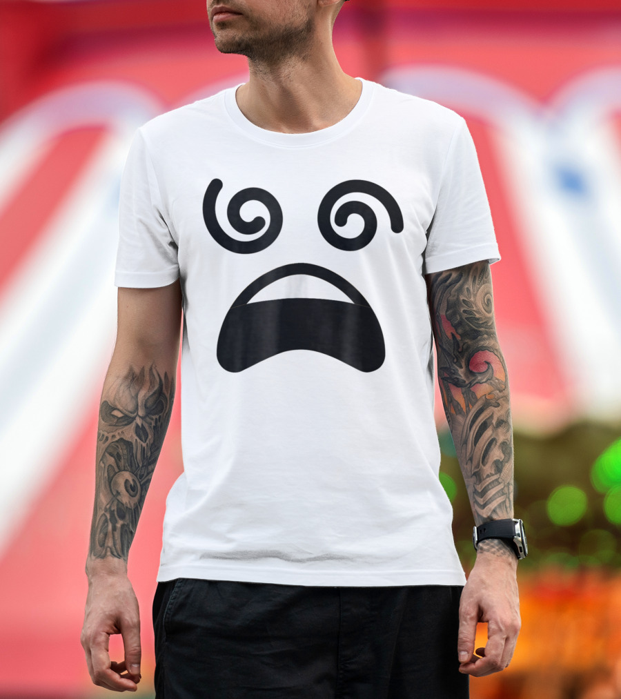 Dizzy Face Emoji Swirl Eyes Expression T-Shirt