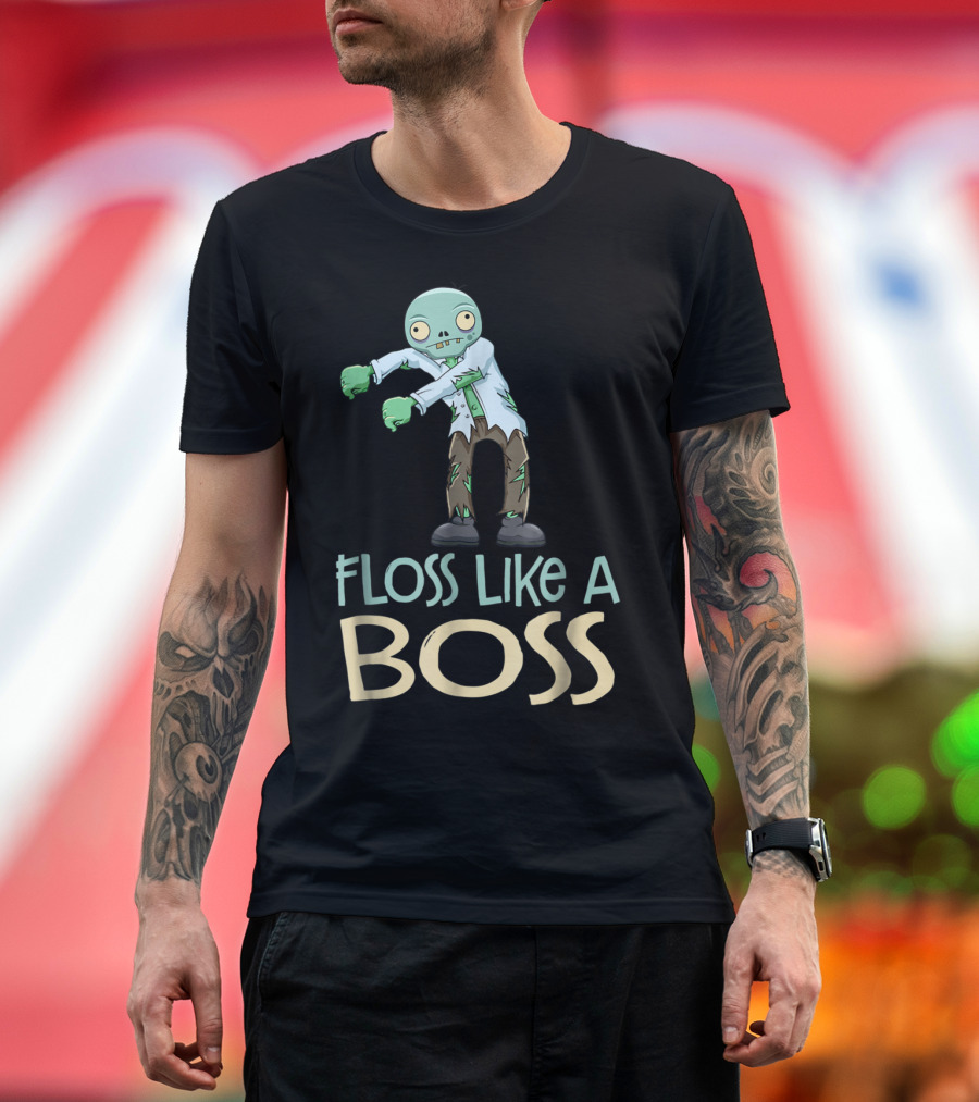 Floss Like A Boss Zombie Dance Halloween Fun T-Shirt