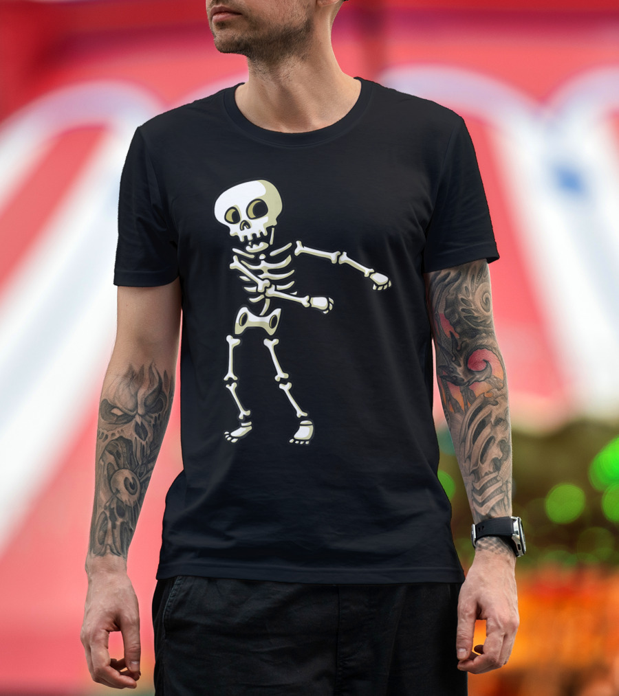 Flossing Skeleton Funny Halloween Dance Moves T-Shirt