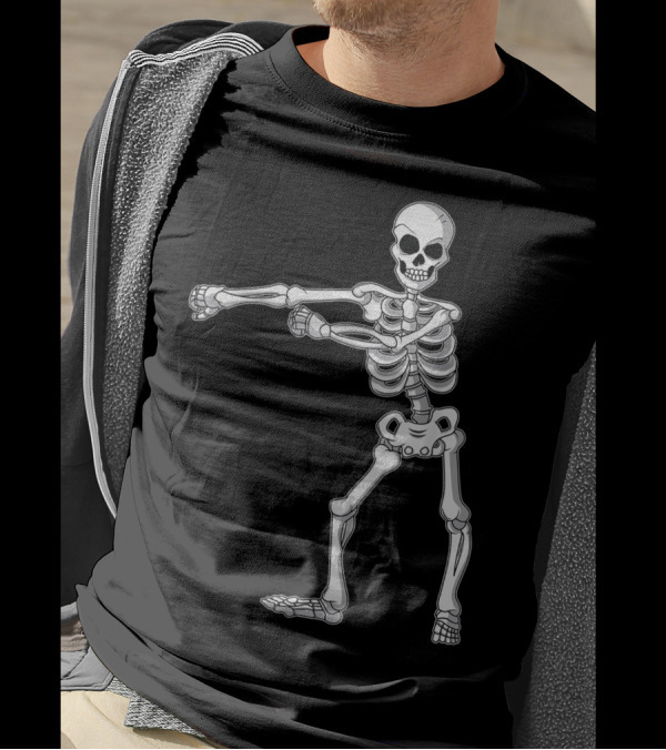 Flossing Skeleton Funny Halloween Dance T-Shirt