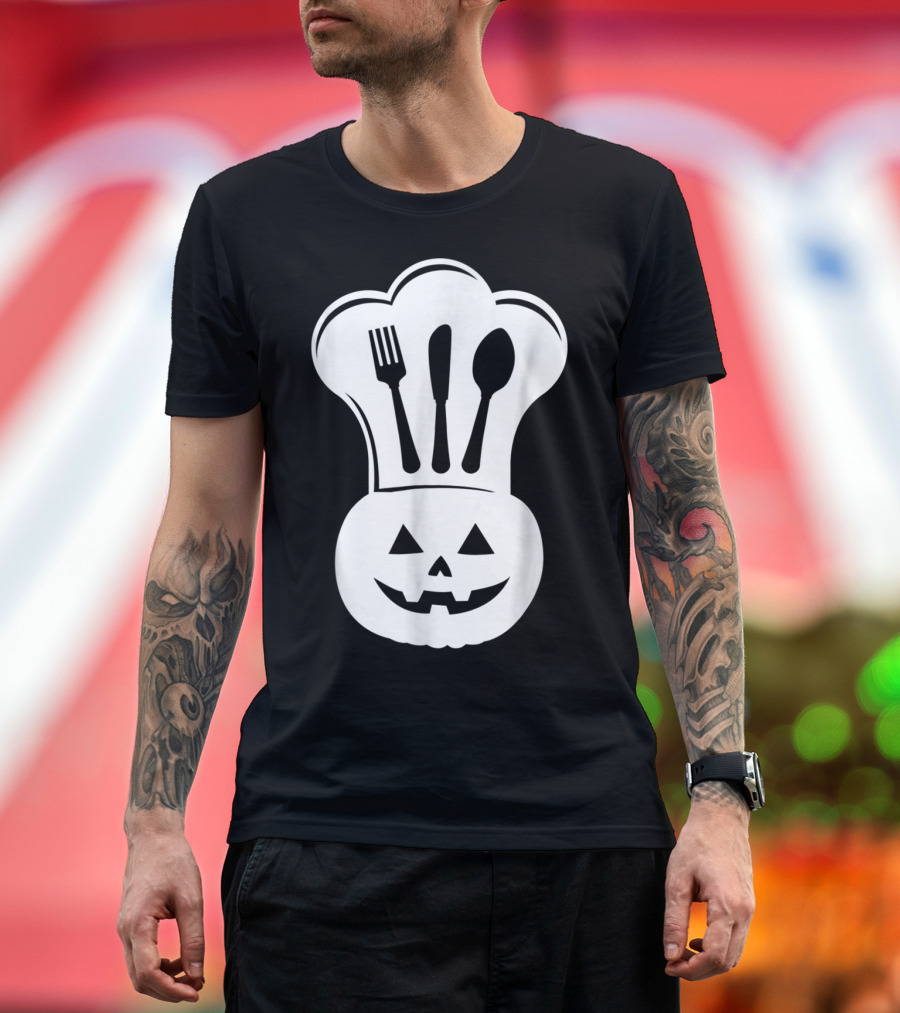 Halloween Chef Costume Funny Cooks Uniform Fun T-Shirt