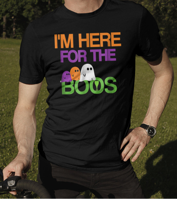 I'm Here For The Boos Funny Drinking Halloween Ghosts T-Shirt