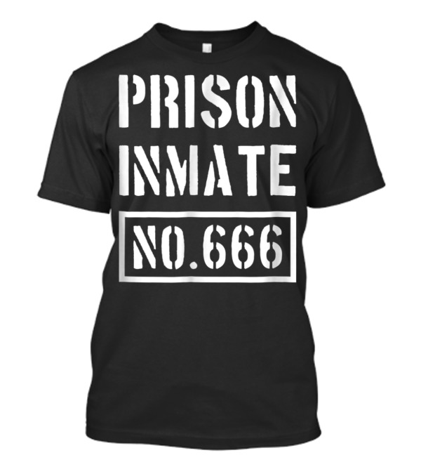 Prison Inmate No 666 Halloween Devil Evil T-Shirt