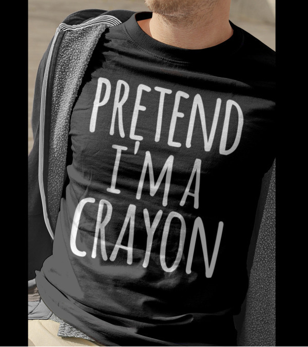 Funny Halloween Pretend I'm A Crayon Lazy Costume Idea T-Shirt