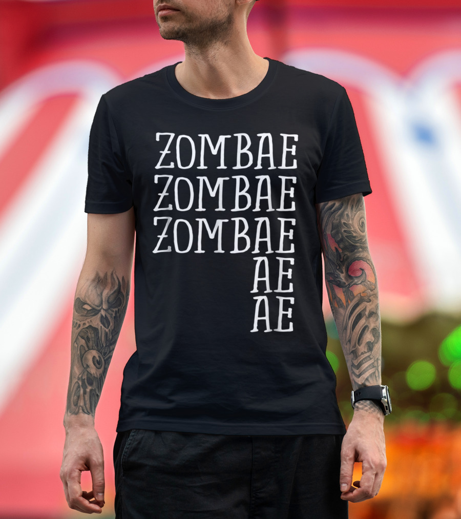 Zombae Repeated Funny Zombies Halloween Costume In Your Head T-Shirt