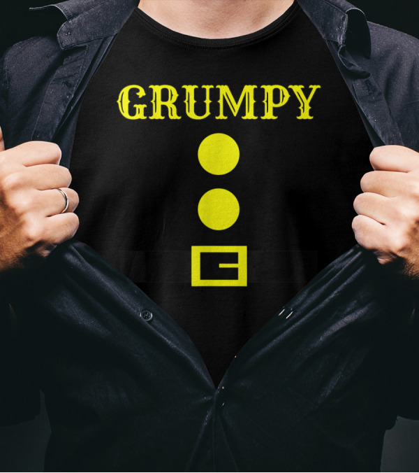 Grumpy Dwarf Halloween Costume Grumpy Dwarf Grumpy Shirt Belt Buttons T-Shirt