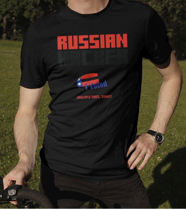 Russian Hacker I Voted Multiple Times Shhh Halloween Costume T-Shirt