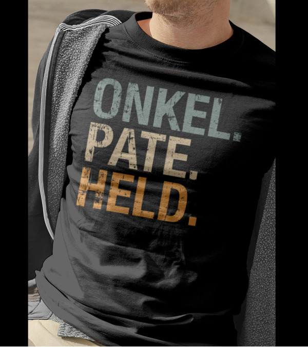 Herren Onkel Pate Held Geschenk Für Taufpate Vintage Style Retro Look T-Shirt