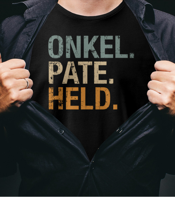 Herren Onkel Pate Held Geschenk Für Taufpate Vintage Style Retro Look T-Shirt