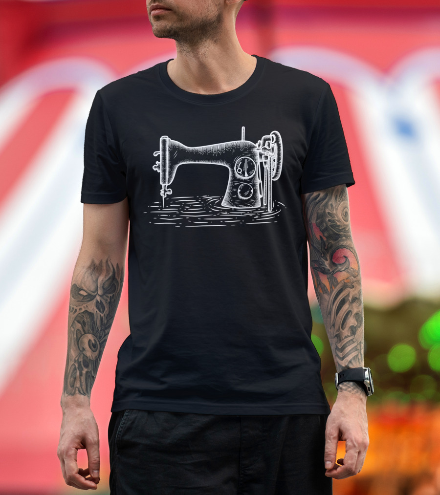 Sewing Machine Submarine Funny Quilting Adventure T-Shirt