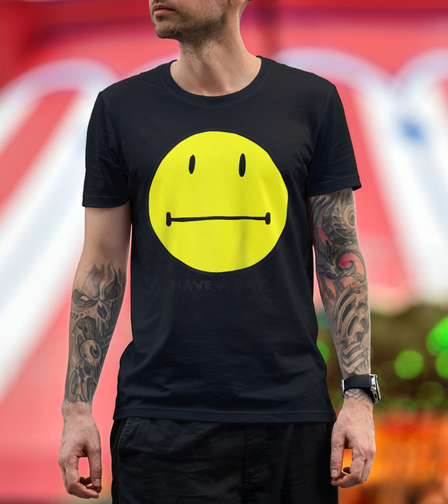 Have A Day Funny Meh Smiley Face T-Shirt