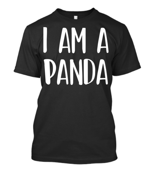 I Am A Panda Costume Halloween I'm Lazy Easy T-Shirt