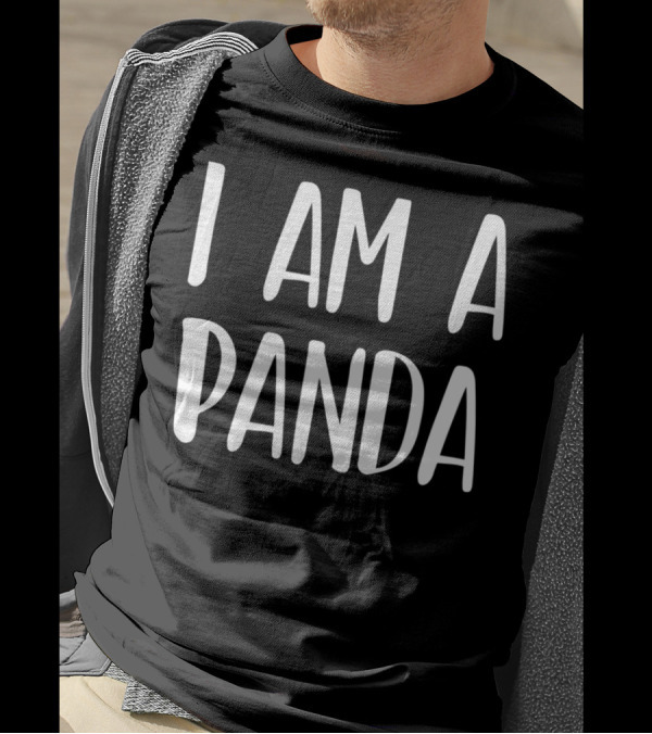 I Am A Panda Costume Halloween I'm Lazy Easy T-Shirt