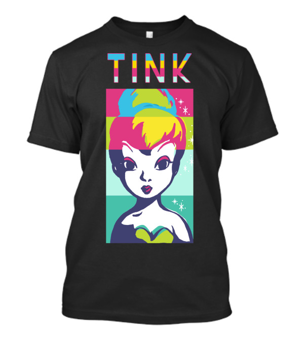 Disney Peter Pan Tinker Bell Tink Color Block T-Shirt