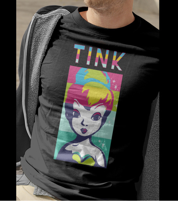 Disney Peter Pan Tinker Bell Tink Color Block T-Shirt