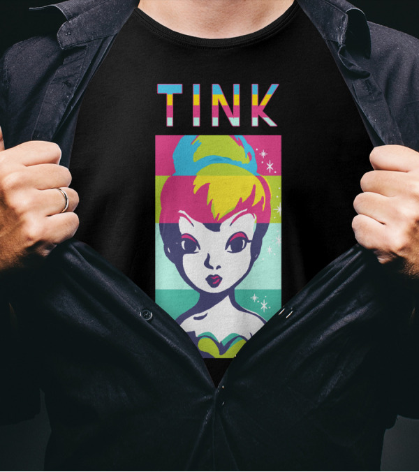 Disney Peter Pan Tinker Bell Tink Color Block T-Shirt