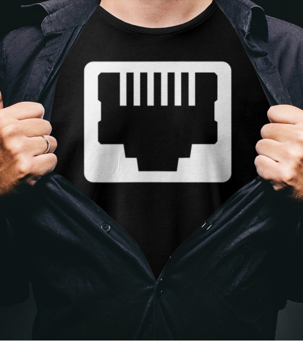 Ethernet Network System Admin RJ45 Connector T-Shirt