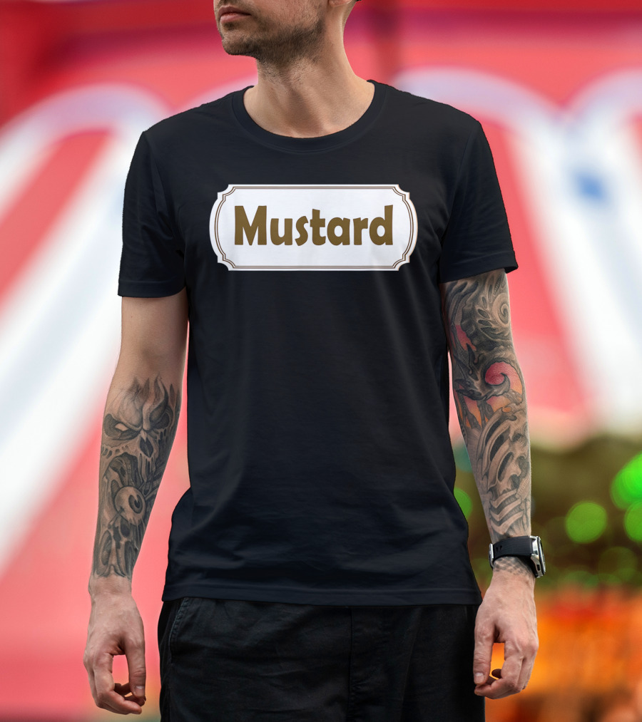 Mustard Sauce Matching Halloween Couple Costume T-Shirt