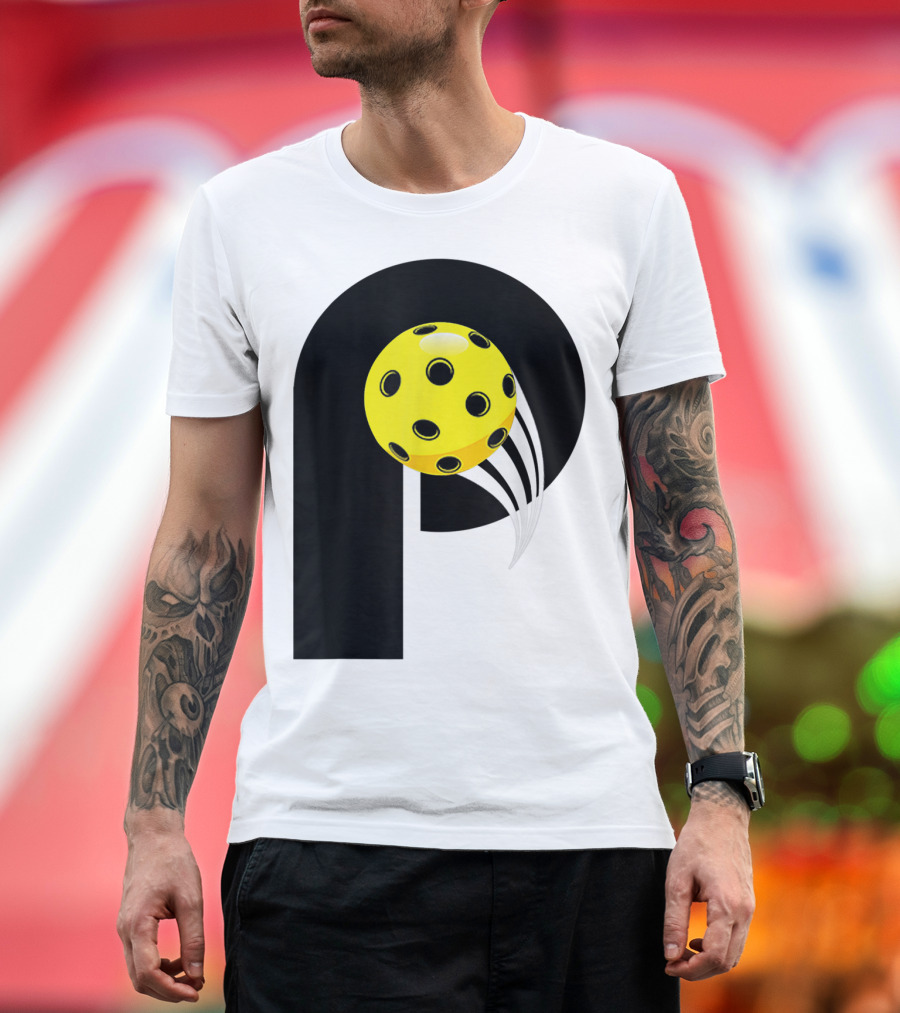 Power Pickleball P Dynamic Yellow Ball T-Shirt