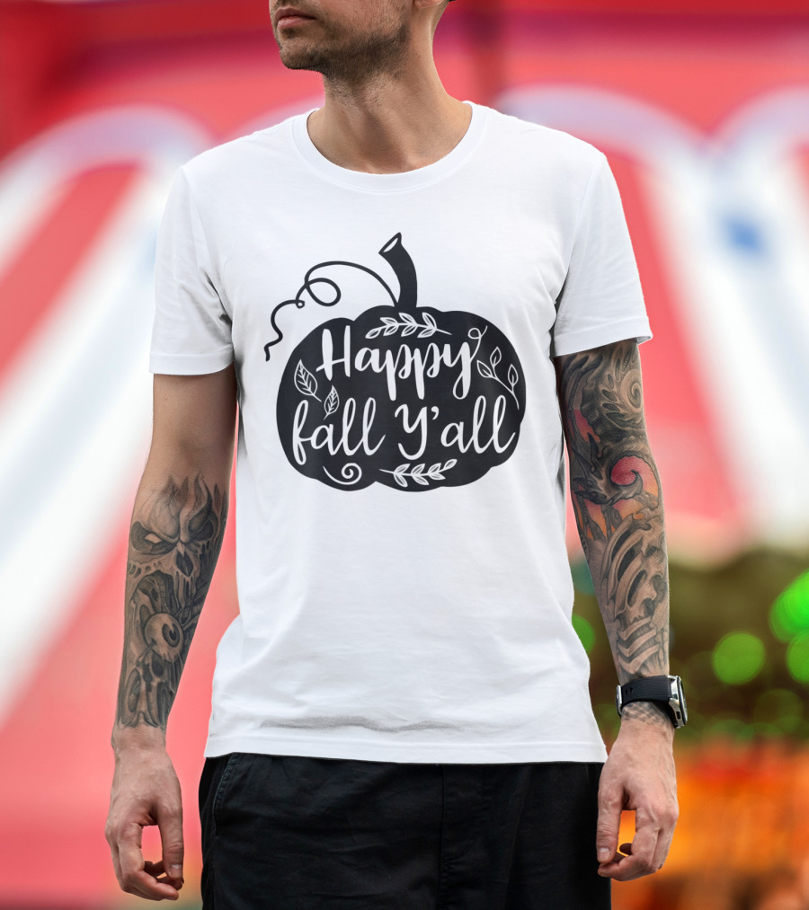 Happy Fall Y'all Pumpkin T-Shirt