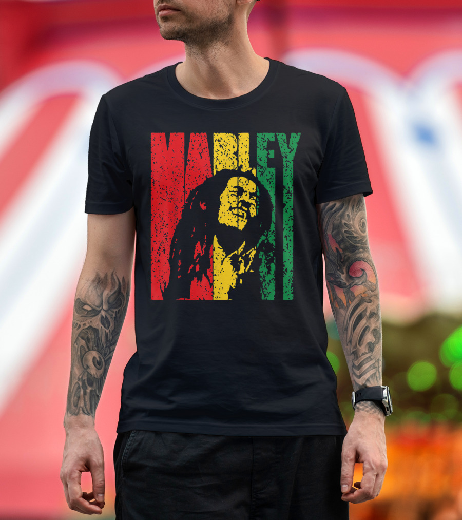 Marley Vintage Legends Live Forever Red Yellow Green T-Shirt