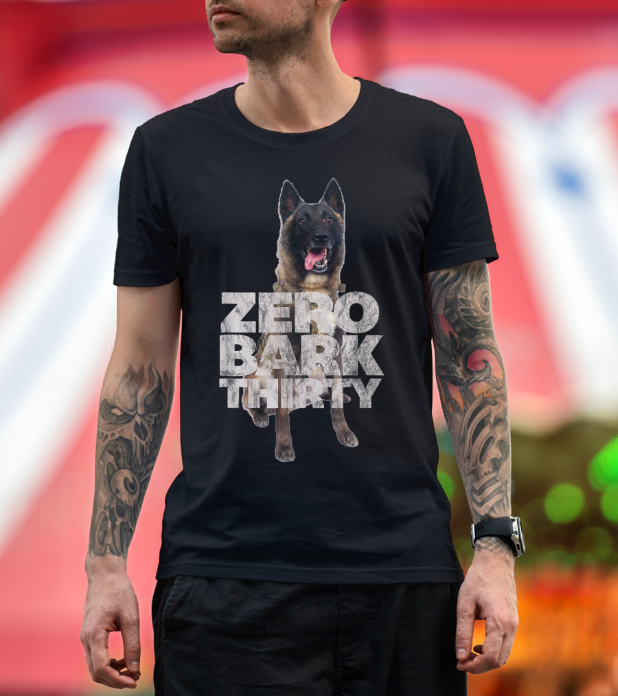 Zero Bark Thirty Tactical Dog Image T-Shirt