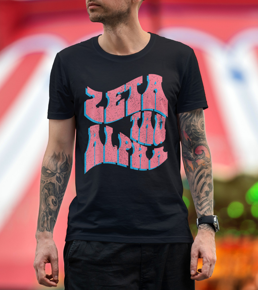Zeta Tau Alpha Retro Style Pledge Rush Sorority T-Shirt