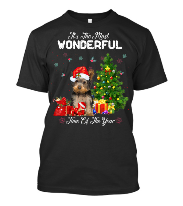 It's The Most Wonderful Time Of The Year Morkie Christmas Tree And Presents T-Shirt